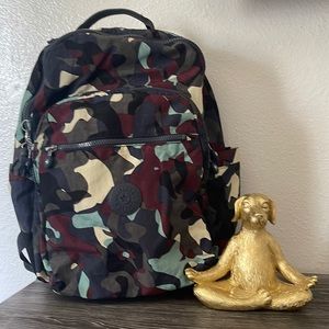 Kipling camouflage backpack